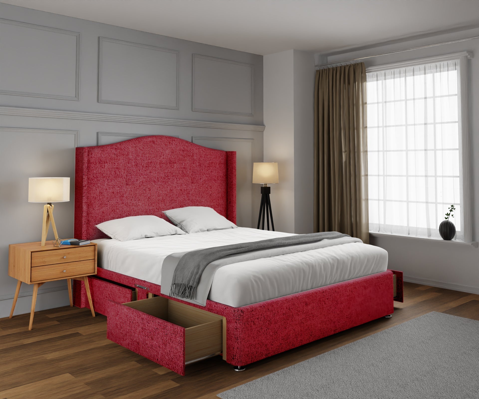 Arabella Winged Divan Bed Set