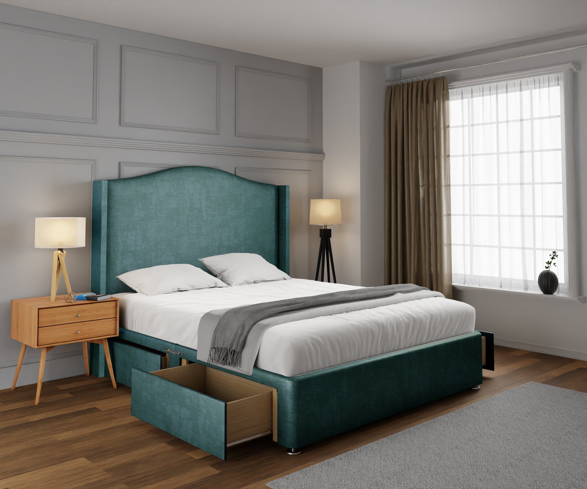 Arabella Winged Divan Bed Set