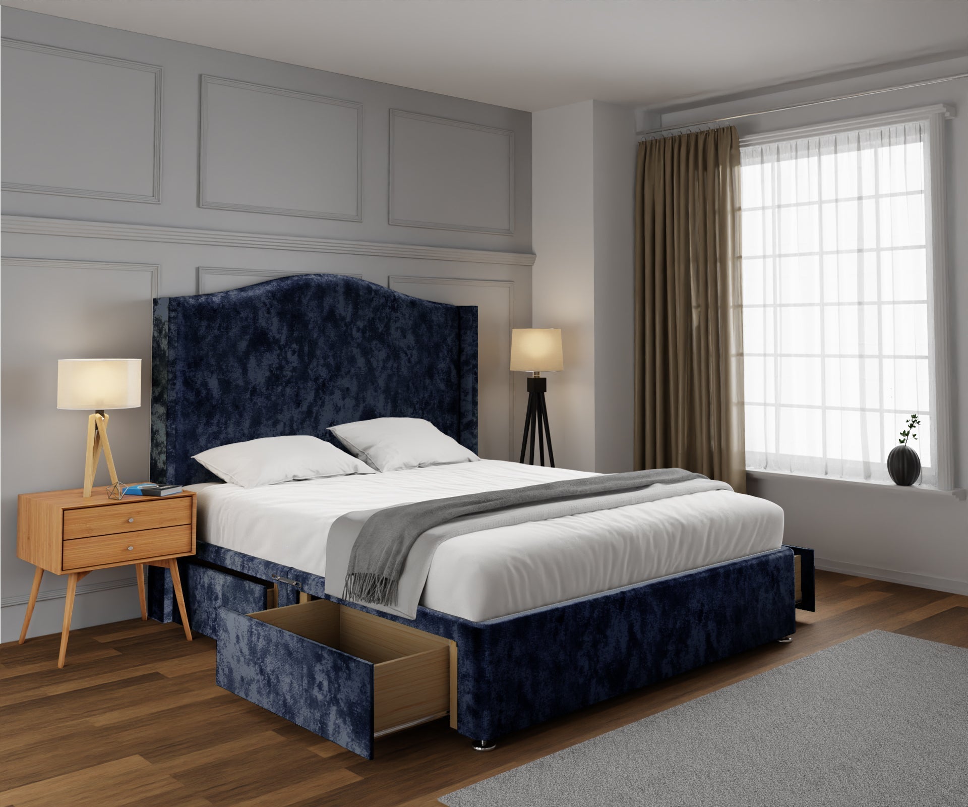Arabella Winged Divan Bed Set