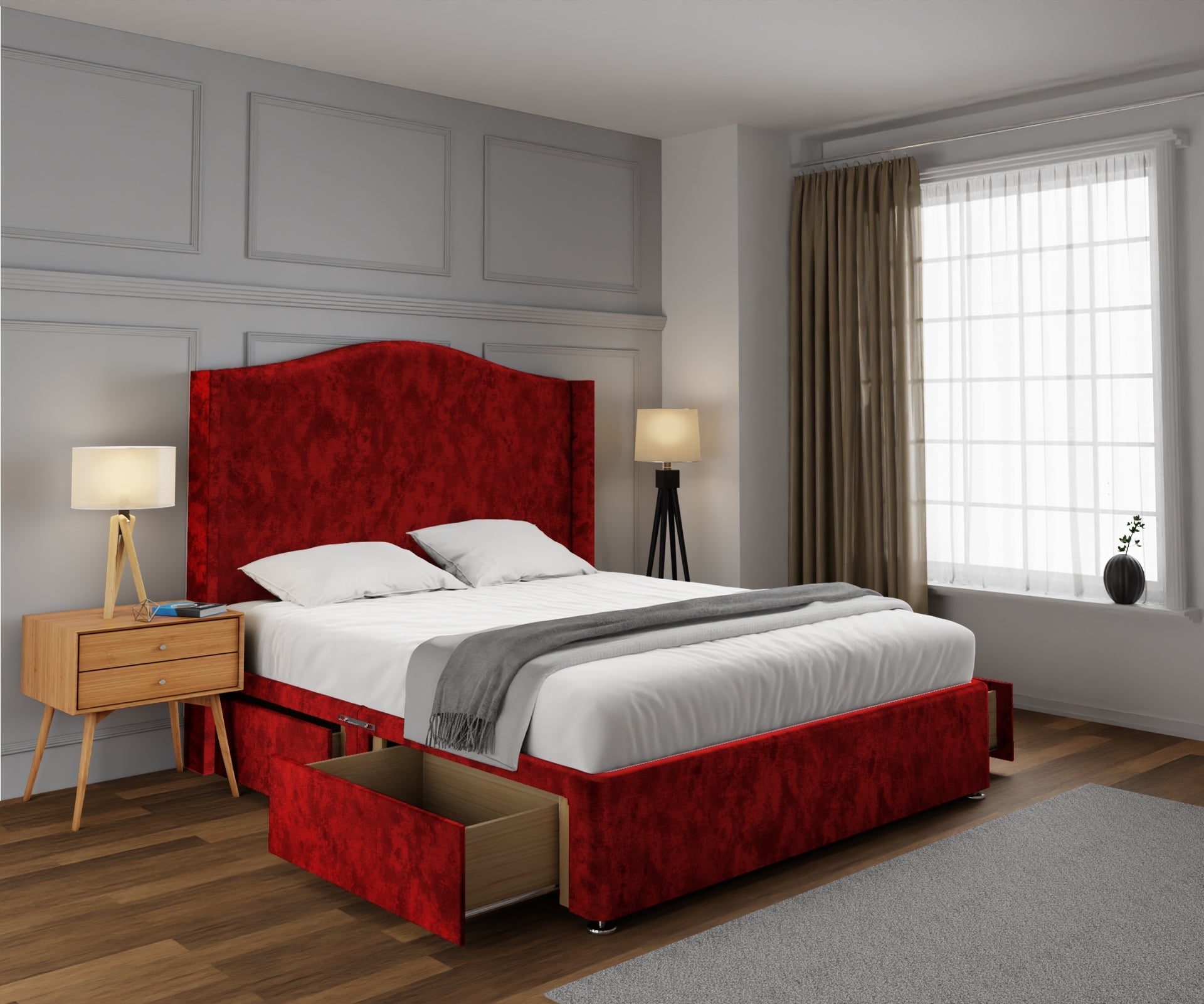 Arabella Winged Divan Bed Set