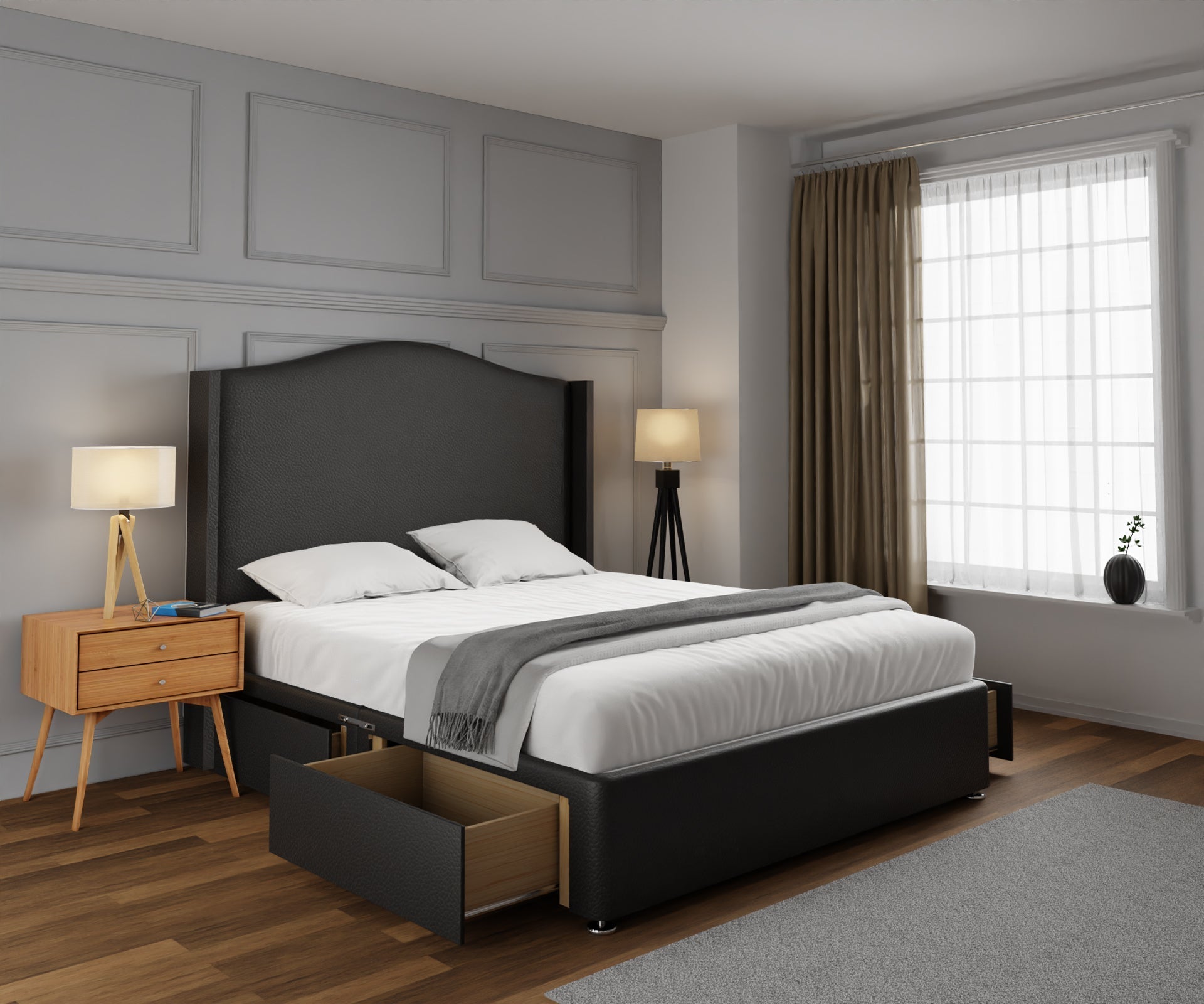 Arabella Winged Divan Bed Set
