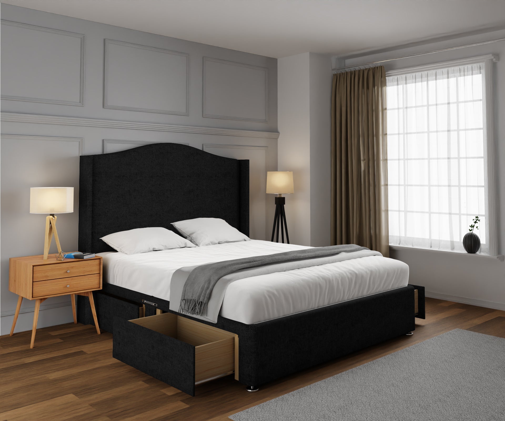 Arabella Winged Divan Bed Set
