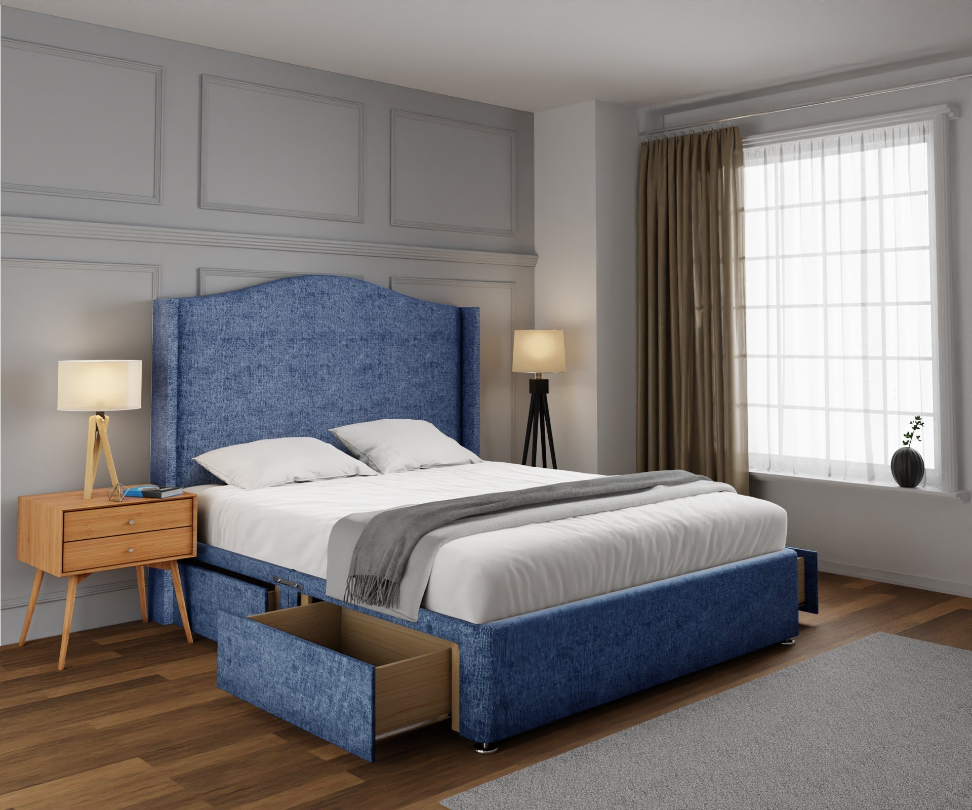 Arabella Winged Divan Bed Set
