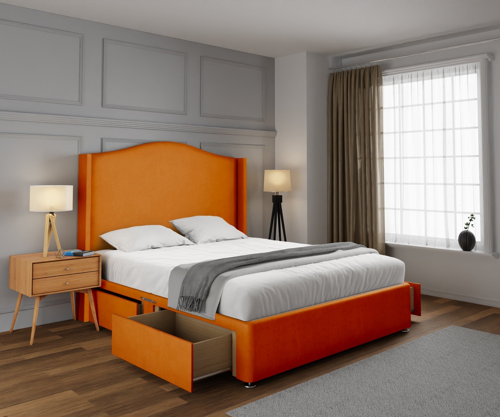 Arabella Winged Divan Bed Set