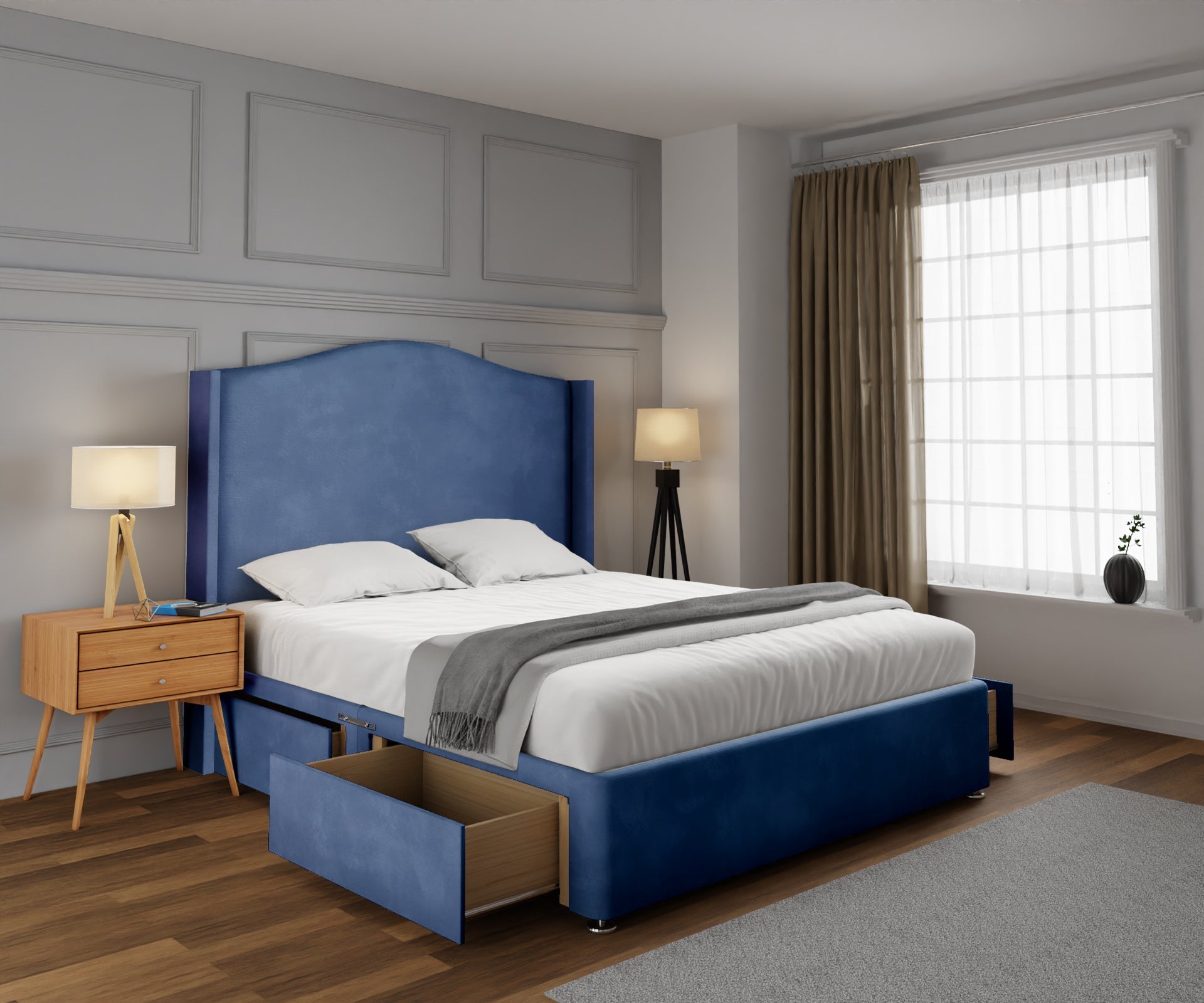 Arabella Winged Divan Bed Set