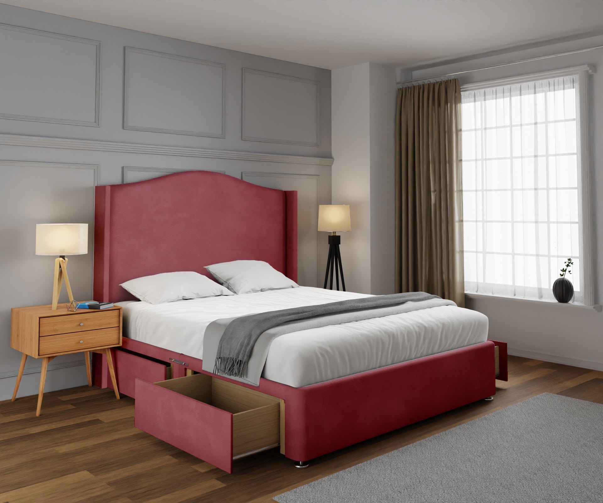 Arabella Winged Divan Bed Set