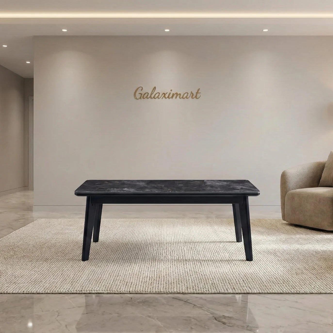 Arizona Cream/Black/Grey Ceramic Coffee Table