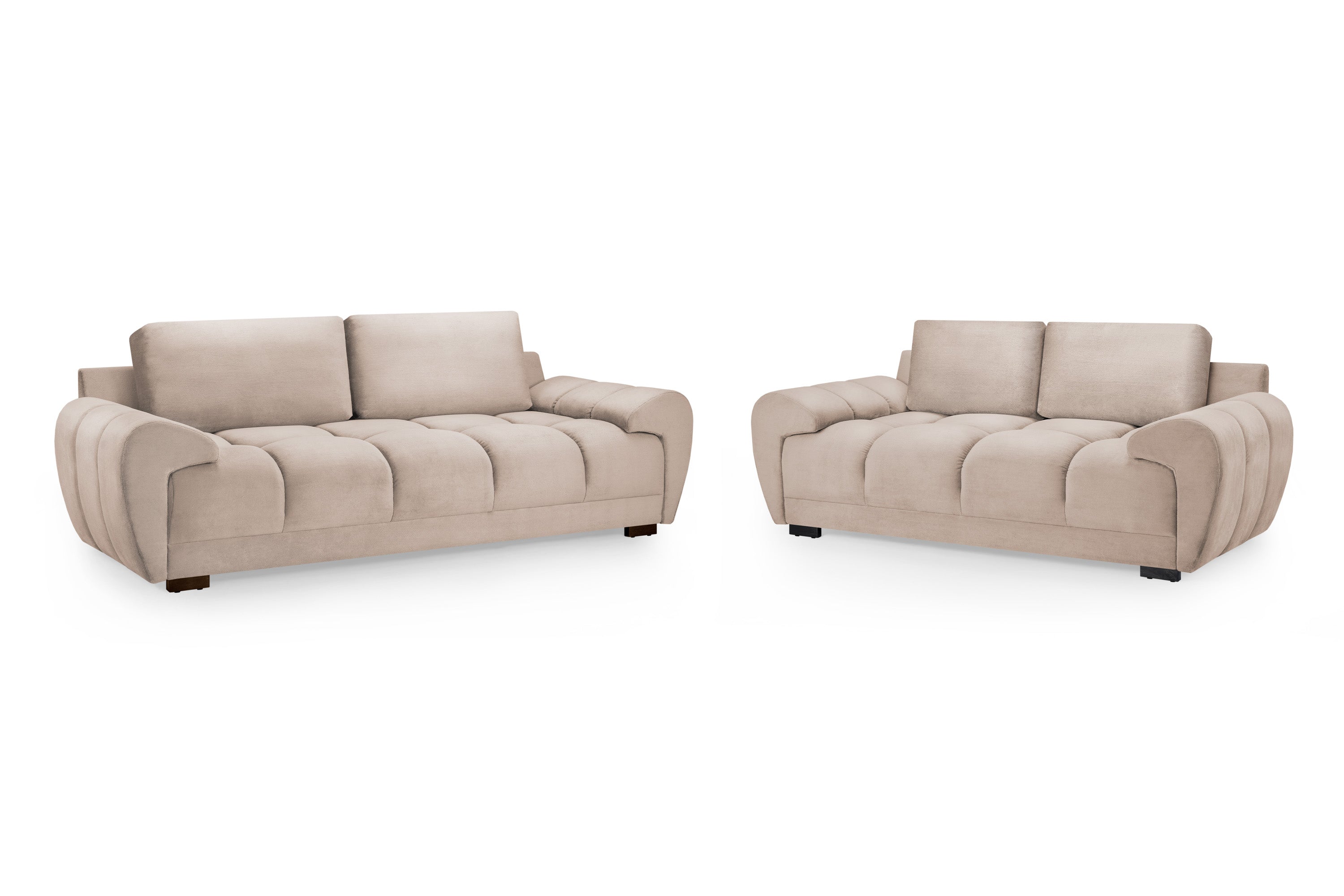 Azzuro Mocha 3+2 Velvet Sofa Set