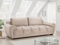 Azzuro Mocha Velvet 2 & 3 Seater Sofa Bed