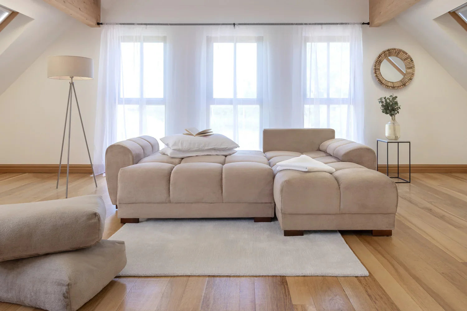 Azzuro Sofa Bed Mocha Universal Corner