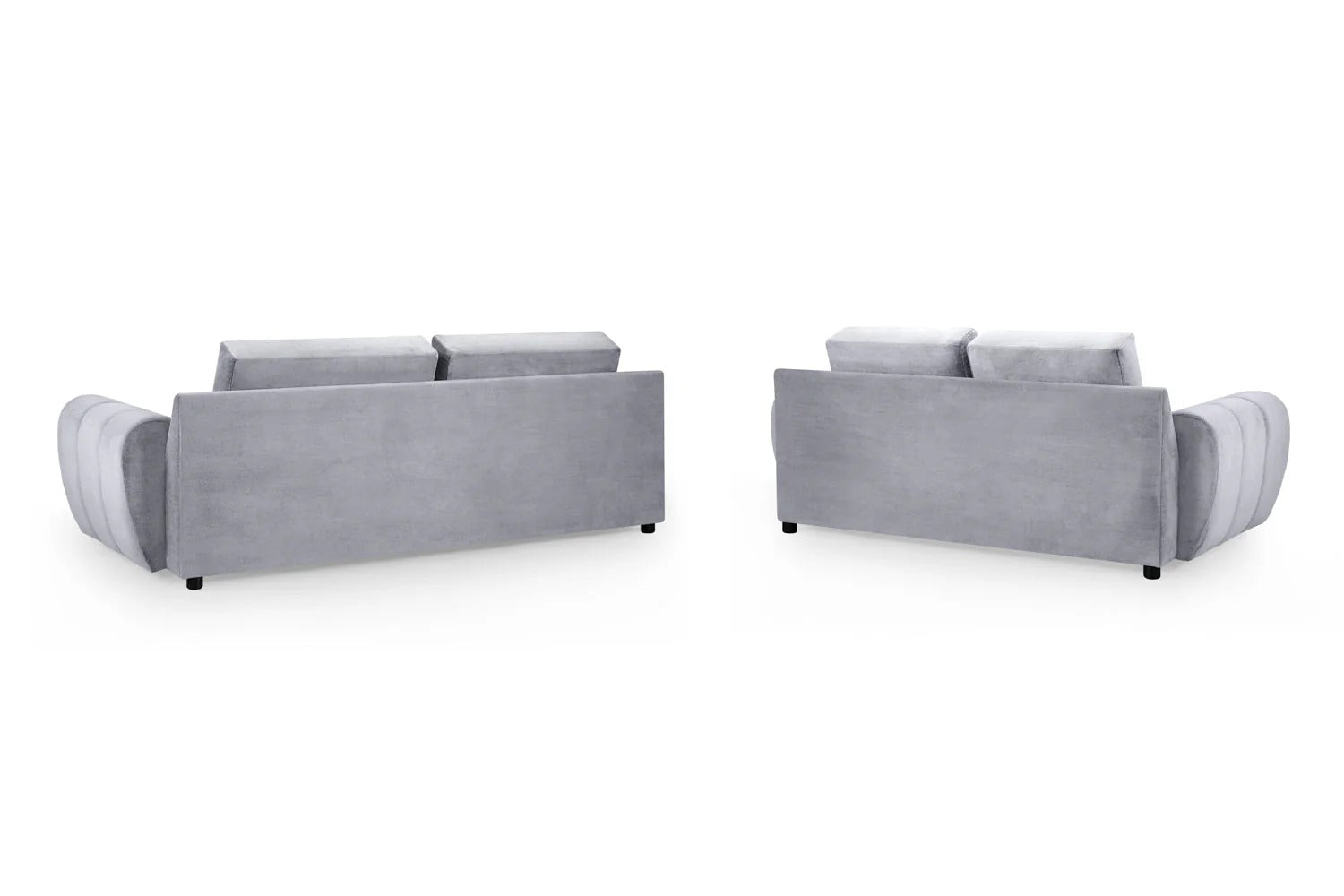 Azzuro Grey 3+2 Velvet Sofa Set