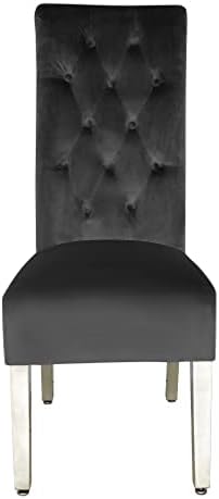 Arianna Marble & Chrome Dining Table with Lucy Slim Quilted Lion Knocker Velvet Dining Chairs – Luxury Dining Set