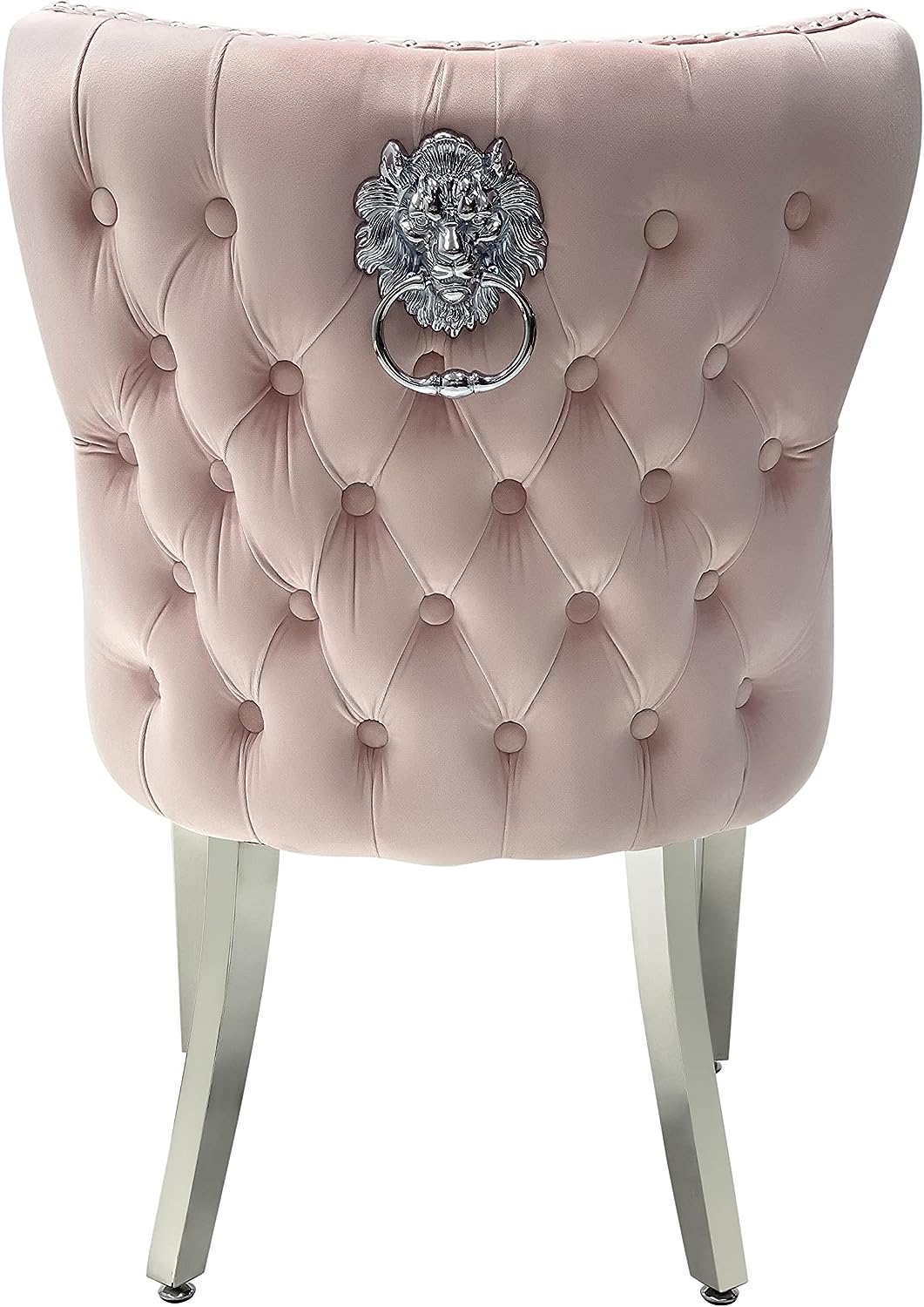 Arianna Marble Dining Table with Valentino Lion Knocker Velvet Dining Chairs