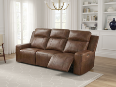 Barcelona Brown 3-Seater Electric Recliner Sofa