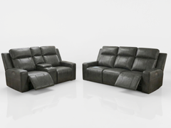 Barcelona Grey 3-Seater Electric Recliner Sofa