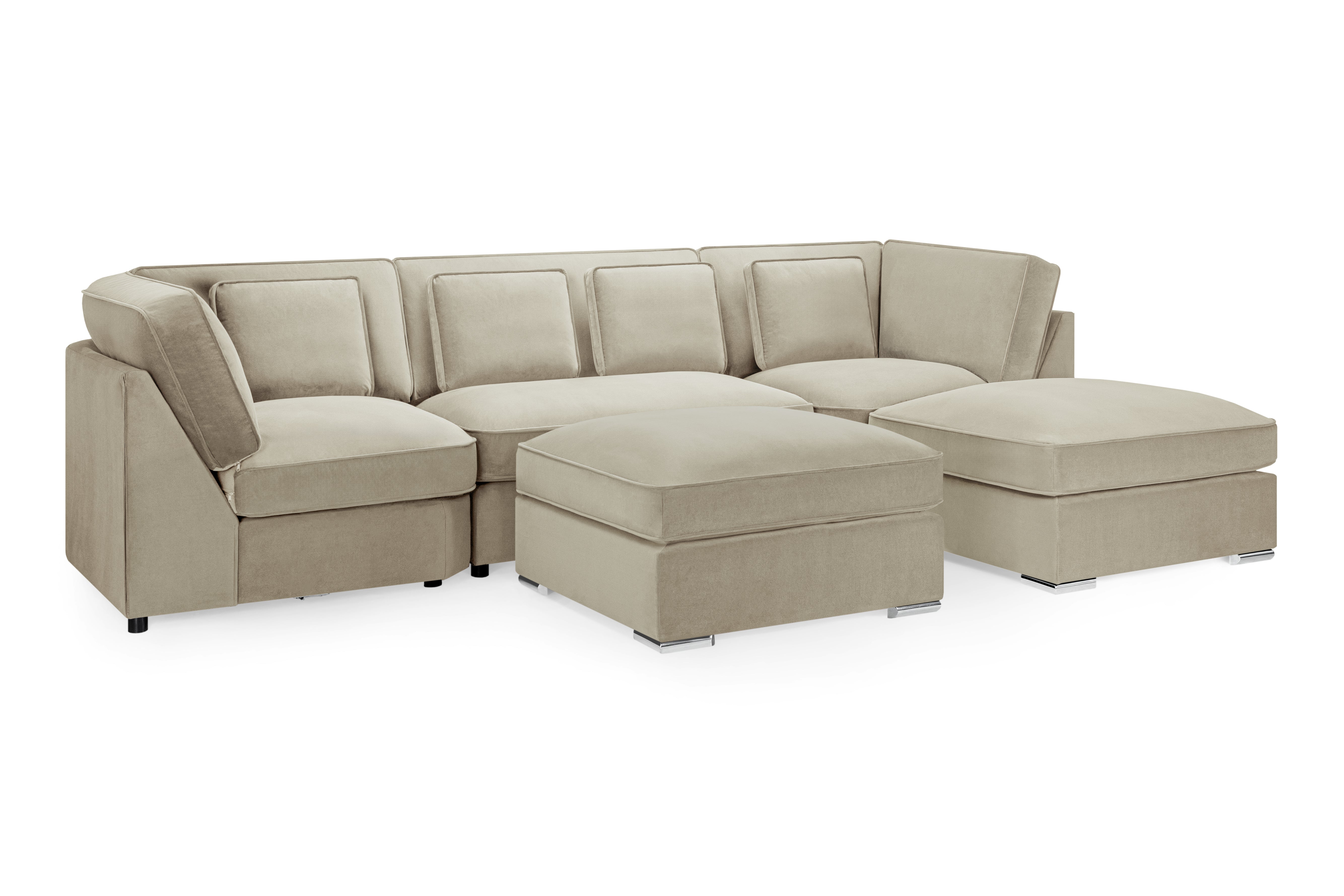 Belgravia Beige U-Shape Corner Sofa