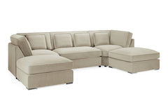 Belgravia Beige U-Shape Corner Sofa