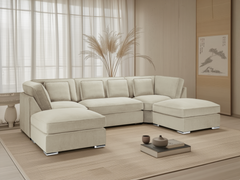 Belgravia Beige U-Shape Corner Sofa