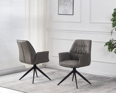 Berlish Storm Grey PU Dining Chair