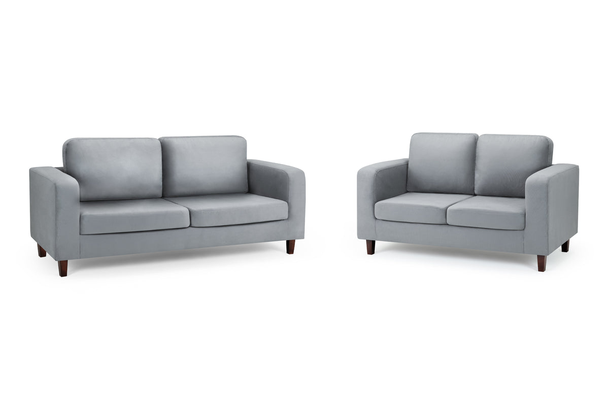 Box Grey 3+2 Fabric Sofa Set