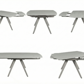Cambridge Beige/Grey Extending Dining Table & Chairs Set