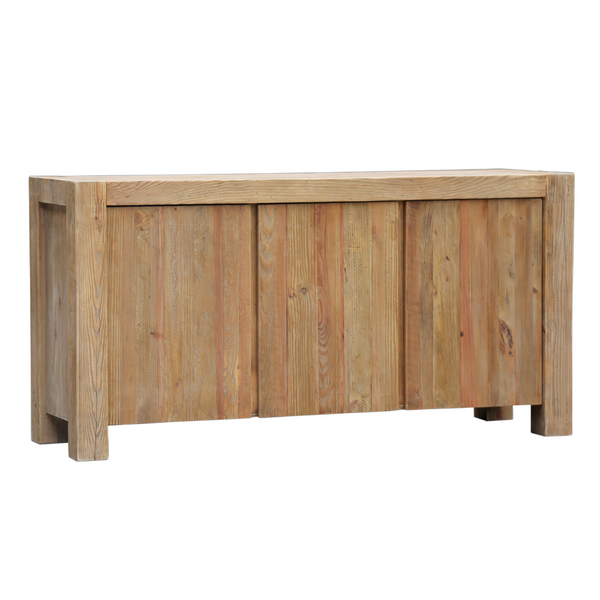 Camden 168cm Reclaimed Wood Three Door Sideboard Sustainable Storage Unit