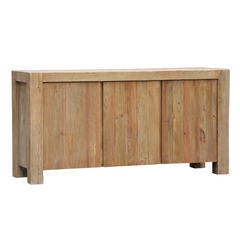Camden 168cm Reclaimed Wood Three Door Sideboard Sustainable Storage Unit