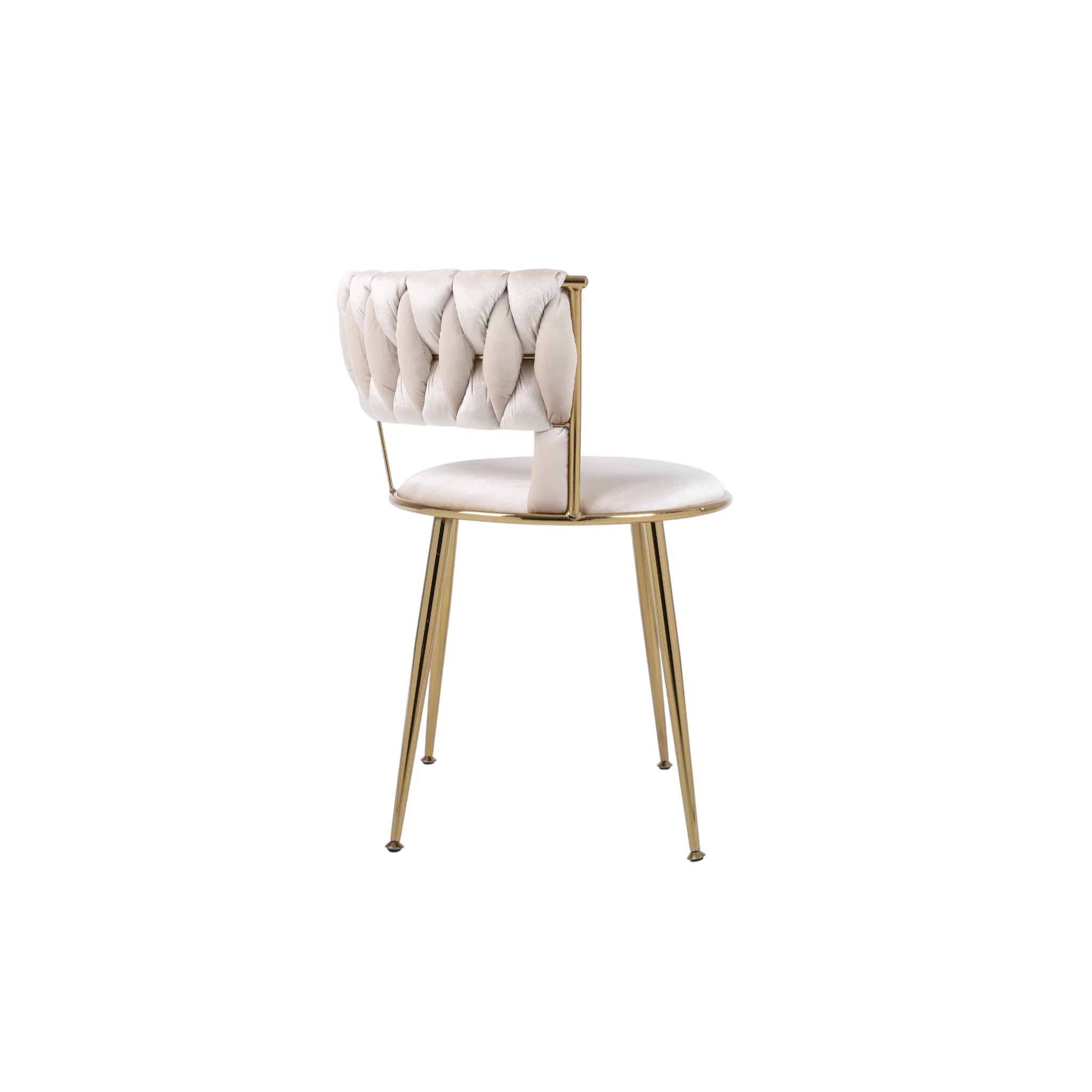Camellia Black/Cream Luxury Velvet Dining Chairs Gold Legs