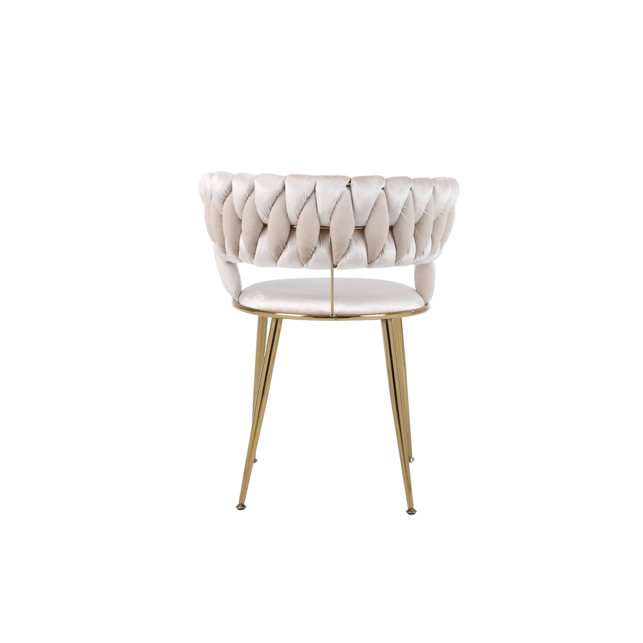 Camellia Black/Cream Luxury Velvet Dining Chairs Gold Legs