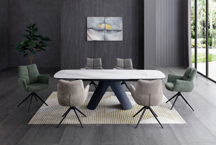 Cameo Extending Dining Table 6 Seater Solid Wood
