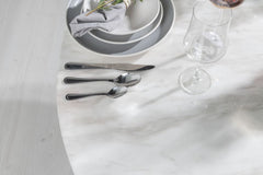 Cannes Luxury 130cm White Marble Round Dining Table