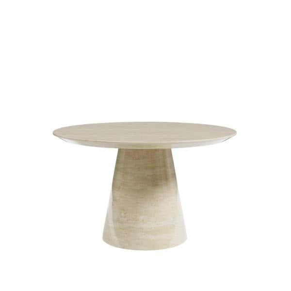 Cannes Luxury 130cm White Marble Round Dining Table