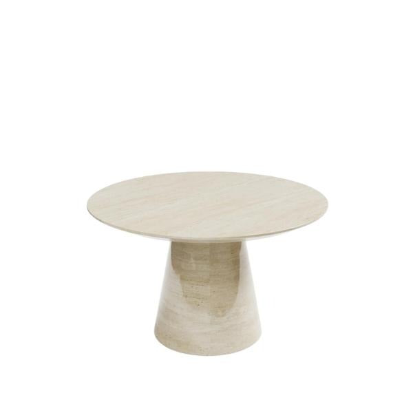 Cannes Luxury 130cm White Marble Round Dining Table