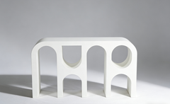 Capriana White Micro Cement Console Table