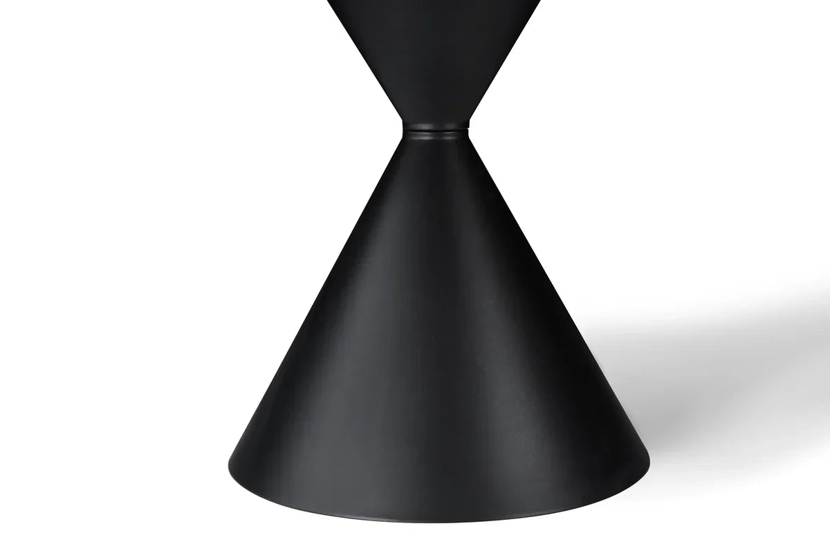 Casa 120cm Black & White Round Dining Table with Amalfi Dining Chairs