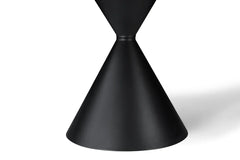 Casa 120cm Black & White Round Dining Table with Amalfi Dining Chairs