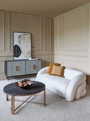 Casa Neutral 2-Seater Velvet Sofa