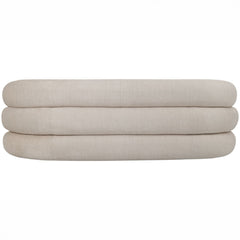 Casa Cream 2-Seater Velvet Sofa