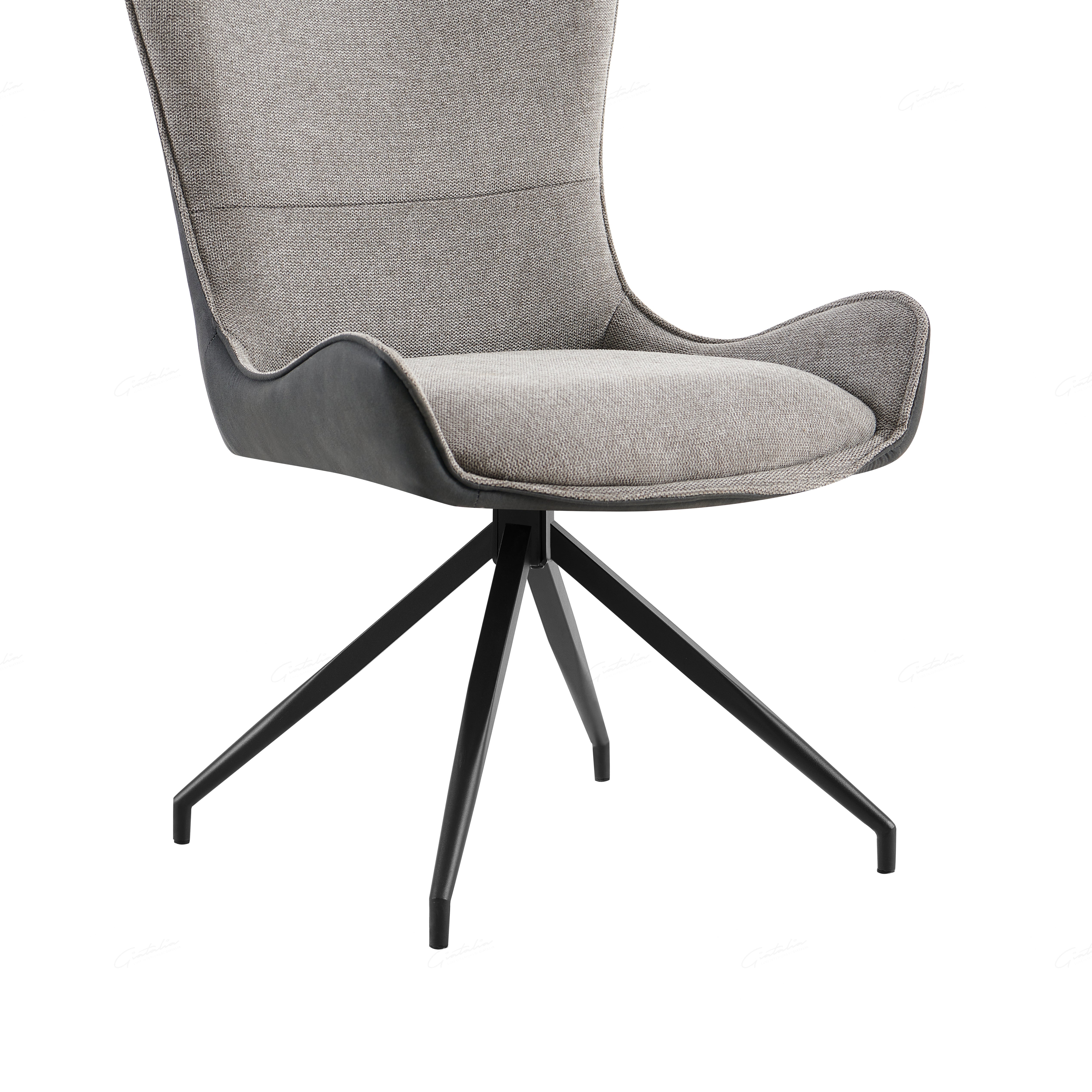 Cayman Light & Dark Grey Contrasting Fabric Dining Chairs – Set of 2, 4, 6, 8 or 10