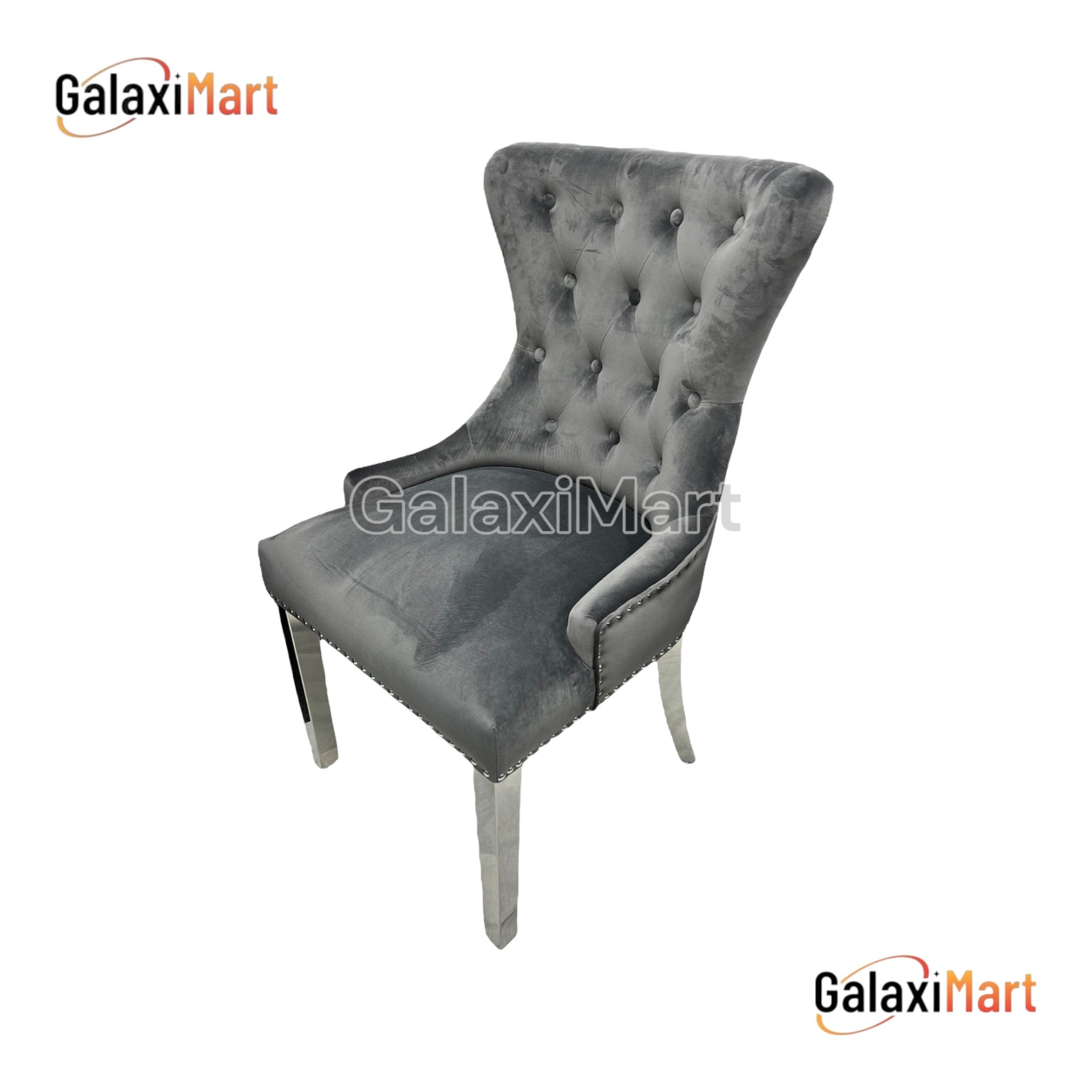 Arianna 180cm Grey Marble Dining Table with 4 Lion Knocker Grey Velvet Dining Chairs and 130cm Matching Bench
