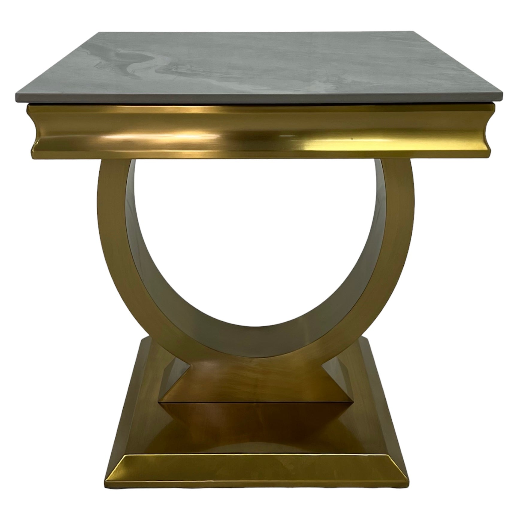 Arriana Gold Marble Lamp Table