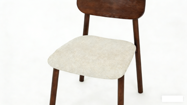 Clara Walnut & Cream Upholstered Dining Chair