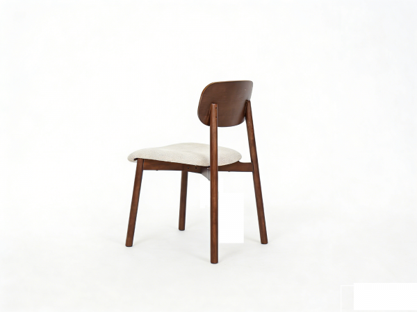 Clara Walnut & Cream Upholstered Dining Chair