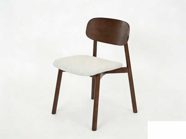 Almira 180cm Walnut & Travertine Dining Table with Clara Walnut & Cream Upholstered Dining Chairs