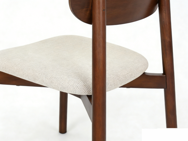Clara Walnut & Cream Upholstered Dining Chair