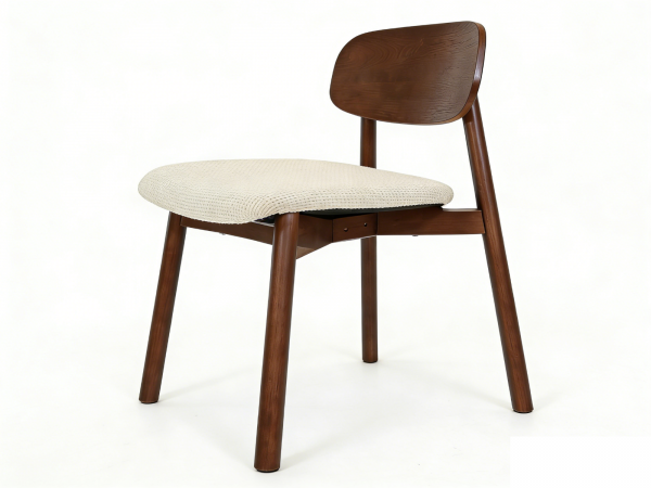 Almira 180cm Walnut & Travertine Dining Table with Clara Walnut & Cream Upholstered Dining Chairs