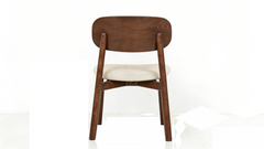 Clara Walnut & Cream Upholstered Dining Chair