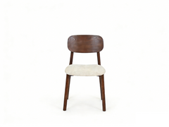 Clara Walnut & Cream Upholstered Dining Chair