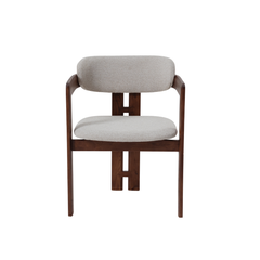 Clara Walnut Dining Chair Oatmeal Boucle – Set of 2