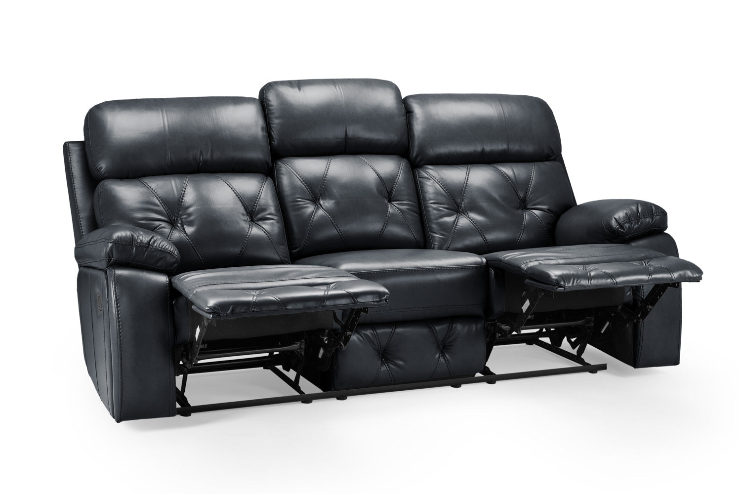 Cody Black Recliner Sofa 3-Seater
